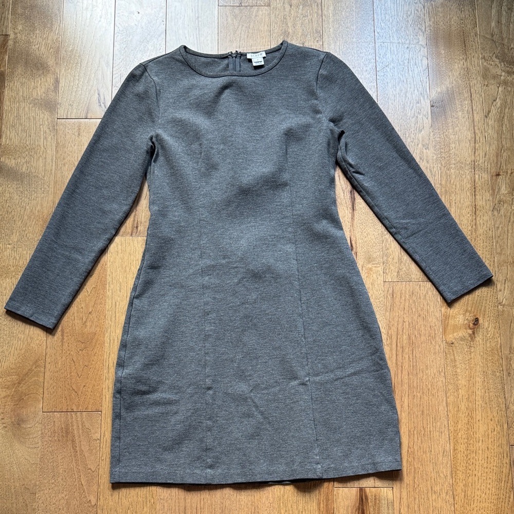 J. Crew Factory Gray Long Sleeve Dress